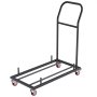 VEVOR folding chair dolly with red caster wheels and black metal frame.