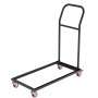 VEVOR folding chair dolly with black frame and red caster wheels for easy chair transport and storage.