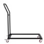 VEVOR folding chair dolly with sturdy handle, black metal frame, and red swivel caster wheels