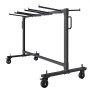 VEVOR folding chair cart with durable steel frame and four caster wheels for easy mobility and storage.