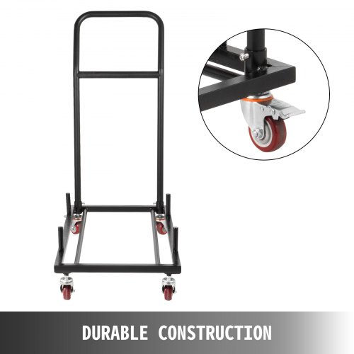 Folding Chair Cart Dolly for 36 Folding Chairs Black L-Shaped Steel Chair Cart