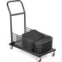Folding Chair Dollydolly For Folding Chairsa Black L-shaped Steelchair Cart