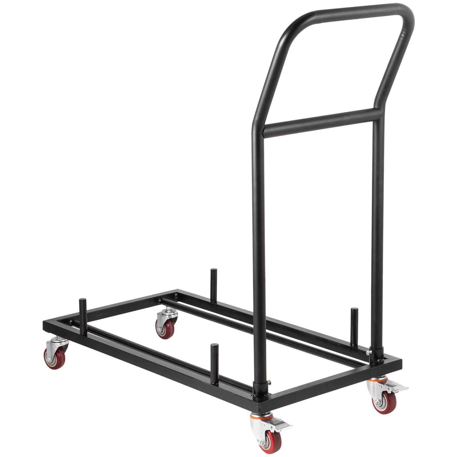 Folding Chair Cart Dolly for 36 Folding Chairs Black L-Shaped Steel Meeting Room