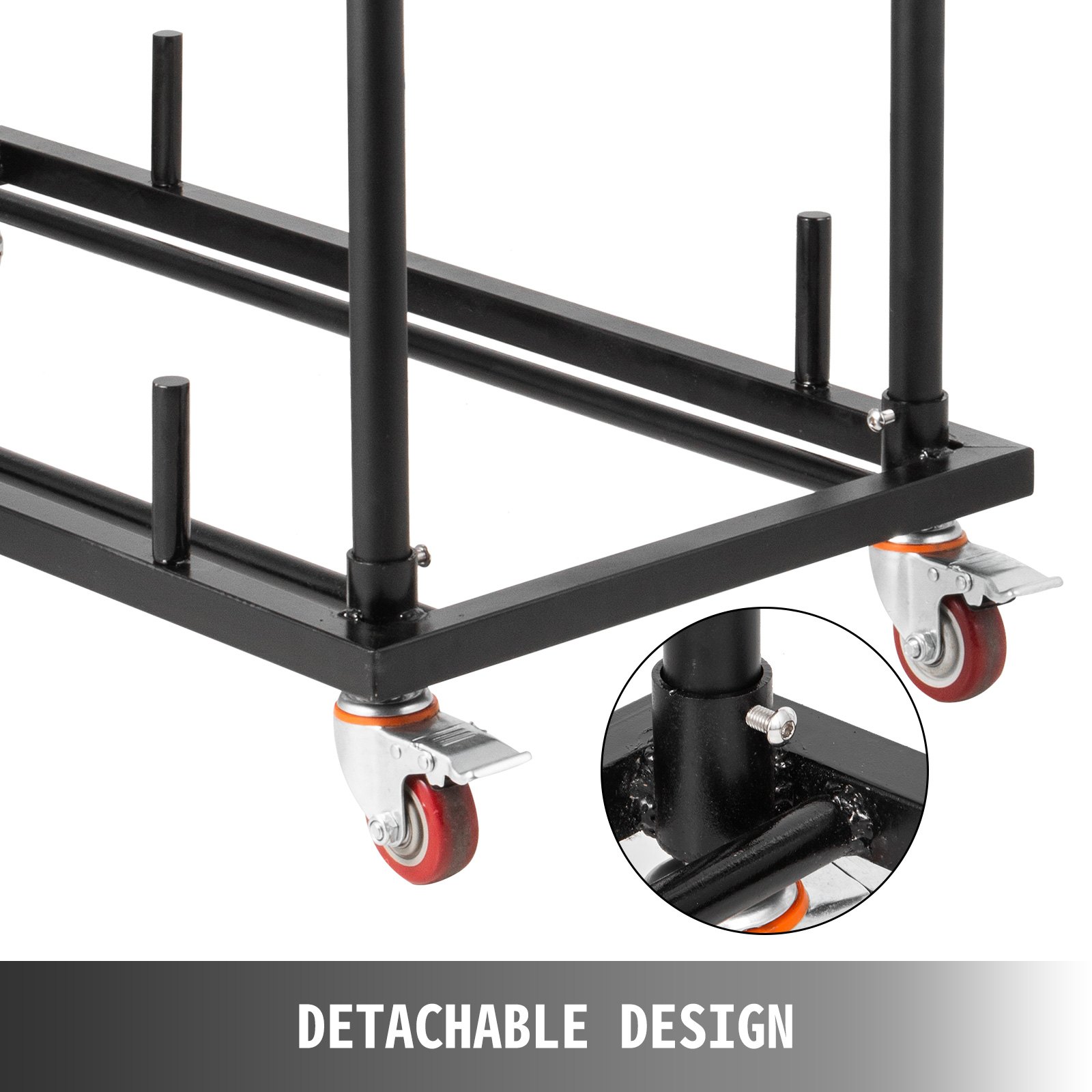 Folding Chair Cart Dolly for 36 Folding Chairs Black L-Shaped Steel Meeting Room