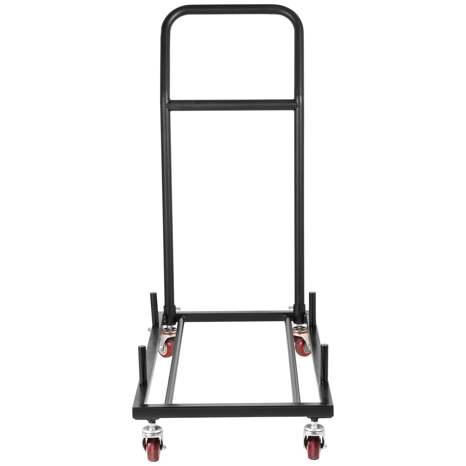 Folding Chair Cart Dolly for 36 Folding Chairs Black L-Shaped Steel Meeting Room
