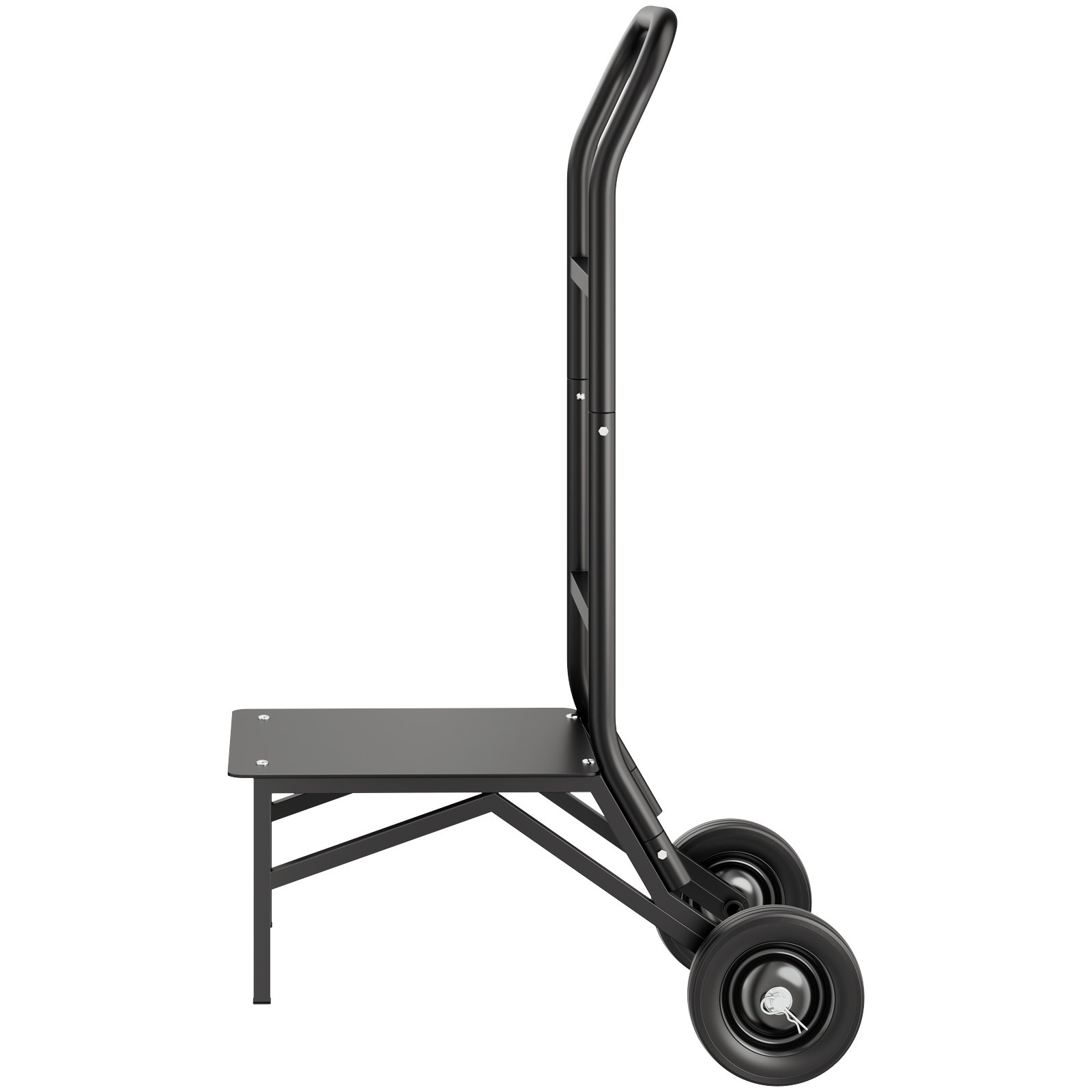 VEVOR Folding Chair Rack, 150 LBS Capacity, Heavy-duty Chair Cart for Stacking 10 Chairs, Multi-Function Metal Chair Storage Dolly with Rubber Wheels, Push-Style Chair Holder, Matte Black