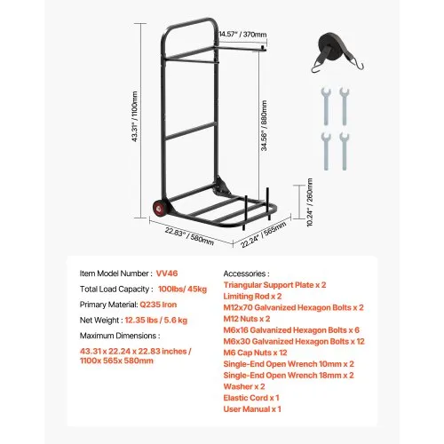 Klapptoolide riputuskäru, 10 toolile (45 kg) — pilt 7