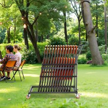 Folding Chair Rack Cart for 25 Chairs of 300 LBS L-shape Vertical