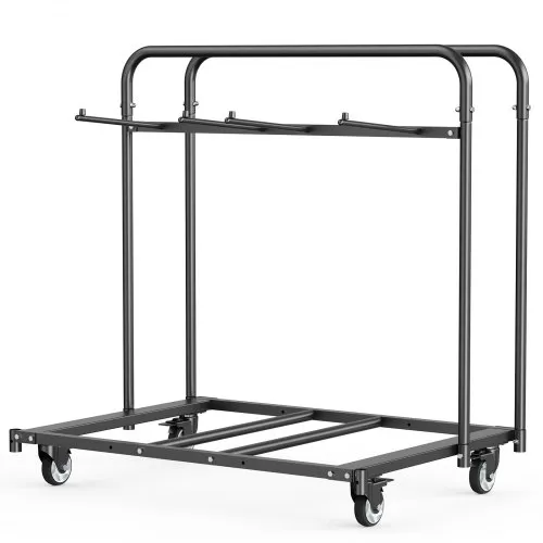 Folding Chair Rack, 300Lbs Capacity Heavy Metal With Locking Universal Wheels, Storage For 14 Chairs, For A Variety Of Occasions - View #6