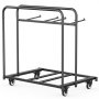 VEVOR Folding Chair Rack, 400 LBS Capacity, Heavy-duty Chair Cart for 5 Tables+14 Chairs, Chair Storage Dolly Chair Holder w/ Swivel Casters and Locking Wheels,for Party Event,Hotel, Matte Black