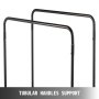 VEVOR Folding Table Cart Black Table Rack for 60\" Round Tables Heavy Duty Table Trolley Black Desk Trolley Steel Frame Rolling Casters Party Event Hotel Furniture 10 Table Capacity