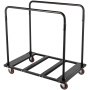 Folding Table Cart Table Rack Folding Table Cart Black Steel Storage Dolly