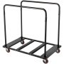 Folding Table Cart Table Rack For 60” Round Tables 8-10pcs Black Heavy Duty