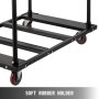 Folding Table Cart Table Rack Folding Table Cart Black Steel Storage Dolly