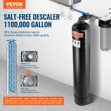 VEVOR Whole House Salt Free Descaler Water Descaler System for 5-8 Person Family