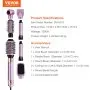 VEVOR Hair Styler and Dryer Brush, 6-in-1 Multi Air Styler, 110,000RPM High-Speed Ionic Blow Dryer Brush with Brushless Motor, 2 Auto-Wrap Curlers, 3 Brush & 2 Nozzles, Styling Tool for All Hair Type