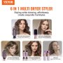 VEVOR Kartáč na vysoušeč vlasů 6v1 Multi Hair Styler pro objemovou stylingovou ondulaci