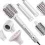 VEVOR Hair Styler Dryer Brush, 7-in-1 Professional Multi Styler, 110,000RPM High-Speed Hot Air Styler with Brushless Motor, 2 Auto-Wrap Curler, 3 Brushes & 3 Nozzle, 90° Folding Design for Fast Drying