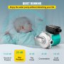 VEVOR hot water recirculating pump with ultra-quiet operation at 25 db noise level.