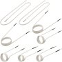 white coils and straight lines for VEVOR induction heater, arranged in various configurations.