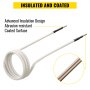 VEVOR induction heater insulated, abrasion-resistant design with coated surface.
