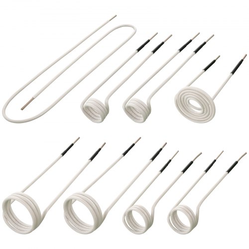 VEVOR Induction Heater Coil Kit 8PCS Most Used Induction Heater Coils with Varying Lengths, Heat Resistant Induction Heater Tool with Flexibility and Long Lifespan For Removing Rusty Bolts and Nuts