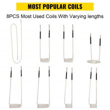 VEVOR Induction Heater Coil Kit Induction Coils 8PCS For Removing Rusty Bolts
