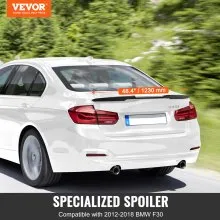 VEVOR GT Wing Car Spoiler, 48.4 inch Spoiler, Compatible with 2012-2018 BMW F30, High Strength ABS Material, Baking Paint, Car Rear Spoiler Wing, Racing Spoilers for Cars, Glossy Black
