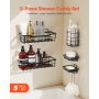 Shower Caddy 5 Pack Adhesive Bathroom Shower Storage Organization Shelves Rack