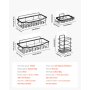 VEVOR Shower Caddy, 5 Pack Adhesive Bathroom Shower Storage Organization Shelves Rack Set, 40 lbs Large Weight Capacity, with Soap and Toothbrush Holder, No Drilling for Bathroom, Kitchen, RV/Camper