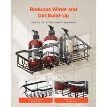 Shower Caddy 5 Pack Adhesive Bathroom Shower Storage Organization Shelves Rack