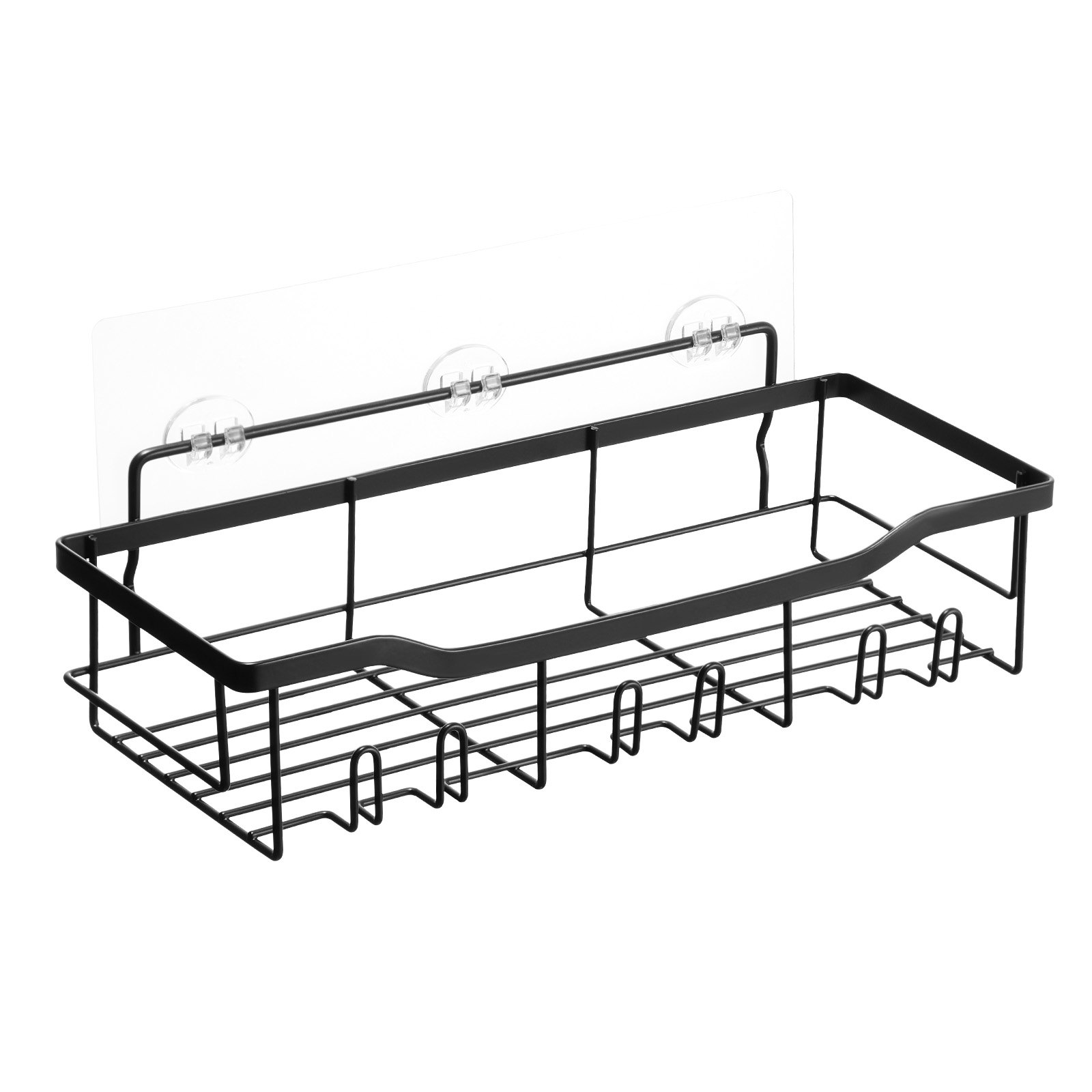 VEVOR Shower Caddy, 5 Pack Adhesive Bathroom Shower Storage Organization Shelves Rack Set, 40 lbs Large Weight Capacity, with Soap and Toothbrush Holder, No Drilling for Bathroom, Kitchen, RV/Camper