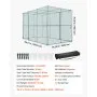 VEVOR Crop Cage, 2.9 x 1.94 x 1.94 m Plant Protection Tent with Zippered Door, Wind-Resistant Tall Crop Cage, Easy to Install, Outdoor Raised Bed Cover, Tomato Plant Netting for Garden Patio Lawn