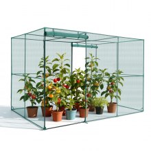 VEVOR Crop Cage, 2.9 x 1.94 x 1.94 m Plant Protection Tent with Zippered Door, Wind-Resistant Tall Crop Cage, Easy to Install, Outdoor Raised Bed Cover, Tomato Plant Netting for Garden Patio Lawn