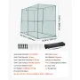 VEVOR Crop Cage, 2.39 x 1.2 x 1.8 m Plant Protection Tent with Zippered Door, Wind-Resistant Tall Crop Cage, Easy to Install, Outdoor Raised Bed Cover, Tomato Plant Netting for Garden Patio Lawn