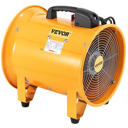 VEVOR Utility Blower Fan 12 Inches, 500W 2296 CFM High Velocity Portable Ventilation Fan, 2920 RPM Heavy Duty Cylinder Fan Fume Extractor for Exhausting & Ventilating at Home and Job Site, UL Listed