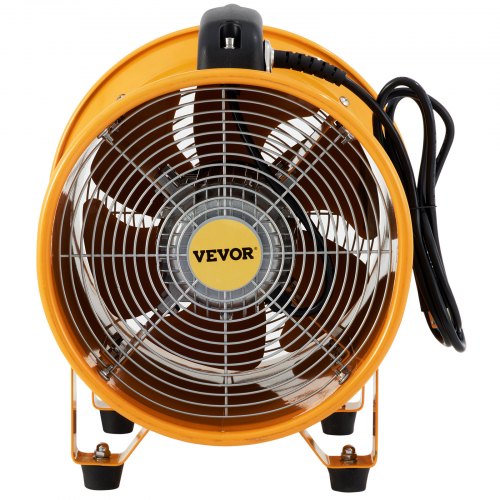 VEVOR Utility Blower Fan 12 Inches, 500W 2296 CFM High Velocity Portable Ventilation Fan, 2920 RPM Heavy Duty Cylinder Fan Fume Extractor for Exhausting & Ventilating at Home and Job Site, UL Listed