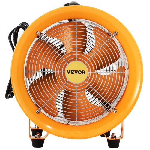 VEVOR Utility Blower Fan 12 Inches, 500W 2296 CFM High Velocity Portable Ventilation Fan, 2920 RPM Heavy Duty Cylinder Fan Fume Extractor for Exhausting & Ventilating at Home and Job Site, UL Listed