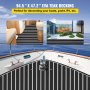 VEVOR EVA Foam Faux Teak Boat Deck Sheet Floor Pad Mat 94 x 47/94 x 35/90 x 35 Inch Black + White Seam Self-Adhesive Sea Deck Marine Yacht Skid-Proof RV Boat Floor EVA Foam Deck for Garden Floor
