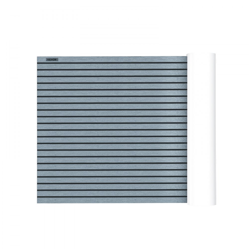 VEVOR EVA Foam Faux Teak Boat Decking Sheet 94.5 X 47.2 Inch 5MM Thick Non-Skid Self-Adhesive for Marine Yacht RV Swimming Pool Garden Boat Flooring Sheet (Dark Grey+Black Seam, 94.5" x 47.2")