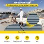 VEVOR EVA Foam Faux Teak Boat Decking Sheet 94.5 X 47.2 Inch 5MM Thick Non-Skid Self-Adhesive for Marine Yacht RV Swimming Pool Garden Boat Flooring Sheet (Dark Grey+Black Seam, 94.5" x 47.2")