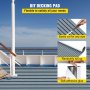 VEVOR EVA Foam Faux Teak Boat Decking Sheet 94.5 X 47.2 Inch 5MM Thick Non-Skid Self-Adhesive for Marine Yacht RV Swimming Pool Garden Boat Flooring Sheet (Dark Grey+Black Seam, 94.5" x 47.2")