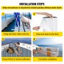 VEVOR EVA Foam Faux Teak Boat Decking Sheet 94.5 X 47.2 Inch 5MM Thick Non-Skid Self-Adhesive for Marine Yacht RV Swimming Pool Garden Boat Flooring Sheet (Dark Grey+Black Seam, 94.5" x 47.2")