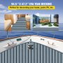 VEVOR EVA Foam Faux Teak Boat Deck Sheet Floor Pad Mat 94 x 47/94 x 35/90 x 35 Inch Dark Grey + Black Seam Self-Adhesive Sea Deck Marine Yacht Skid-Proof RV Boat Floor EVA Foam Deck for Garden Floor