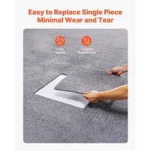 VEVOR Carpet Tiles 18x18 inch, 10 Pack Peel and Stick Carpet Square Rug, Self Adhesive Commercial Floor Soft Padded for Seamless Cover 22.5sq.ft, Easy DIY Replacement for Living Room Office, Gray