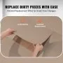 VEVOR Carpet Tiles Peel and Stick, 18” x 18” Squares Self Adhesive Carpet Floor Tile, Soft Padded Carpet Tiles, Easy Install DIY for Bedroom Living Room Indoor Outdoor (10 Tiles, Light Brown)