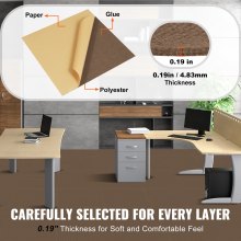 VEVOR Carpet Tiles Peel and Stick, 18” x 18” Squares Self Adhesive Carpet Floor Tile, Soft Padded Carpet Tiles, Easy Install DIY for Bedroom Living Room Indoor Outdoor (10 Tiles, Dark Brown)