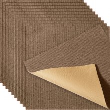 Dalles de moquette autocollantes VEVOR, 45,7 x 45,7 cm, carrées, auto-adhésives, pour sol en moquette, douces et rembourrées, installation facile, pour chambre à coucher, salon, intérieur ou extérieur (10 dalles, marron foncé)