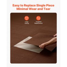 Carpet Tiles 24x24 inch 20 Pack Peel and Stick Rug Self Adhesive Brown