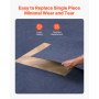 VEVOR Carpet Tiles 610x610 mm, 15 Pack Peel and Stick Carpet Square Rug, Self Adhesive Commercial Floor Soft Padded for Seamless Cover 5.6㎡, Easy DIY Replacement for Living Room Office, Gray